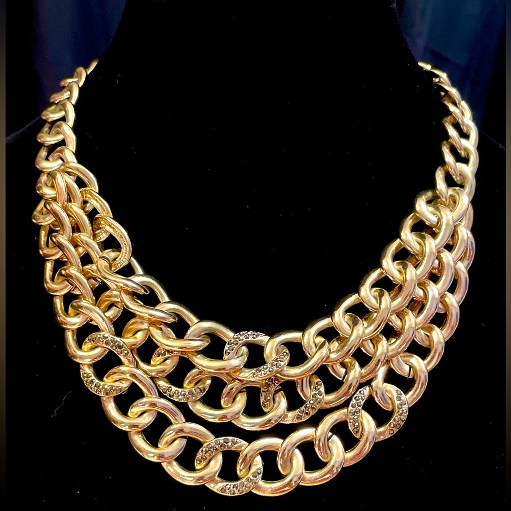 Lydell Nyc Triple Strand Chain Necklace